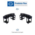 Mesa Gamer Me4167  Preto/azul