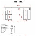 Mesa Gamer Me4167  Preto/vermelho