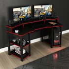 Mesa Gamer Me4167  Preto/vermelho
