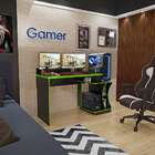 Mesa Gamer Motion Preta E Verde