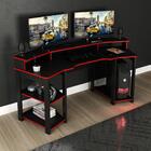 Mesa Gamer Multimóveis Cr25062 Preta/vermelha
