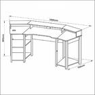 Mesa Gamer Multimóveis Cr25062 Preta/vermelha