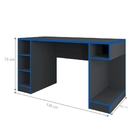 Mesa Gamer Mundi Preto Azul