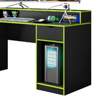 Mesa Gamer Ninja 1 Gaveta 2 Nichos Preto/verde Mobler