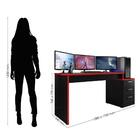 Mesa Gamer Para Computador Desk X5 - Preto /vermelho - Larbel