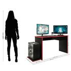 Mesa Gamer Para Computador Desk X8 - Preto /vermelho - Larbel