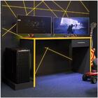 Mesa Gamer Para Computador Desk X9 - Preto/ Amarelo - Larbelle