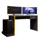 Mesa Gamer Para Computador Desk X9 - Preto/ Amarelo - Larbelle