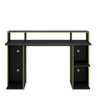 Mesa Gamer Para Pc Computador Preta Verde Com Suporte Headset