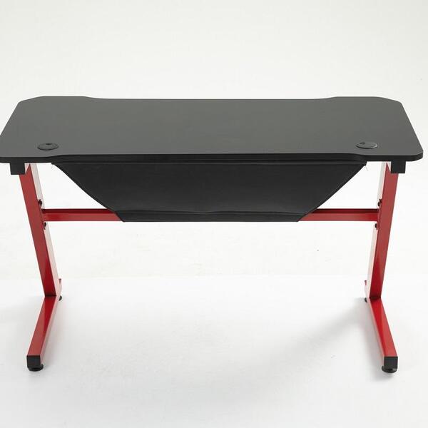 Mesa Gamer Pelegrin Pel-003p Preta E Vermelha Metal E Mdf