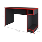 Mesa Gamer Planet Preto Vermelho