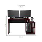 Mesa Gamer Play Preta E Vermelha