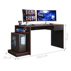 Mesa Gamer Powder Preto Vermelho