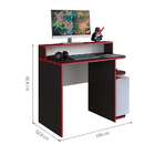 Mesa Gamer Power Preta E Vermelha