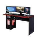 Mesa Gamer Preta Vermelha Adesivada Fantasy Art Panta