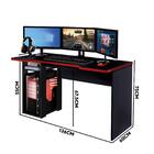 Mesa Gamer Preta Vermelha War Art Panta