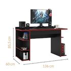 Mesa Gamer Preto/vermelho – Ej Móveis
