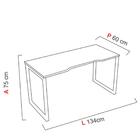 Mesa Gamer Retangular Home Office 134 X 60 Cm Pé Tubular Cor