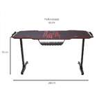 Mesa Gamer Rgb Series T Preta E Vermelha