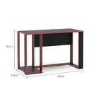 Mesa Gamer Singapura Preta E Vermelha