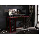 Mesa Gamer Singapura Preta E Vermelha