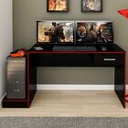 Mesa Gamer Sirius 1 Gaveta Preto/vermelho - Artely