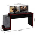 Mesa Gamer Sirius 1 Gaveta Preto/vermelho - Artely