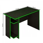 Mesa Gamer Vênus 2 Prateleiras Preto Fosco/verde - Panorama M