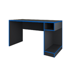 Mesa Gamer X - Móveis Belo - Preto / Azul - Móveis Belo