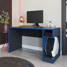 Mesa Gamer X - Móveis Belo - Preto / Azul - Móveis Belo