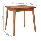 Mesa Garden Quadrada Natural