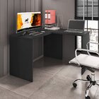 Mesa Gávea Para Escritório Em L Preto Black