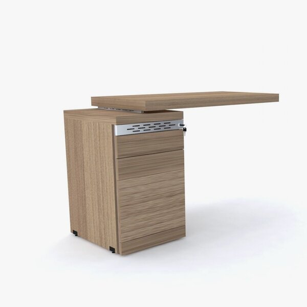 Mesa Gaveteiro 3 Gavetas Mc 1065pg3g Pe50  Noce Naturalle/pra