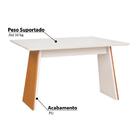 Mesa Geo 1,35m Com Pés Madeira - Castanho/off White