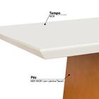 Mesa Geo 1,35m Com Pés Madeira - Castanho/off White