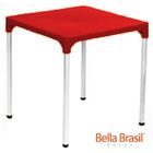 Mesa Gioia Base Aluminio - Vermelha