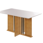 Mesa Graciosa Candian 180cm Tampo Copo Jcm Movelaria Não Acom