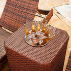 Mesa Grécia Em Alumínio Com Balde Para Bebidas Jardim, Piscin