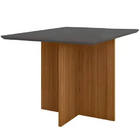 Mesa Helo 90x90cm Poliman Cor Mel Grafite