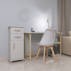 Mesa Home Office Branca De Escritório Industrial Com 2 Pratel