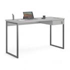 Mesa Home Office Escrivaninha Industriale 1,36 Cinza Com Gave