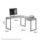 Mesa Home Office Escrivaninha L Industriale Preta Com Gavetei