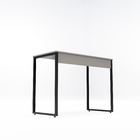 Mesa Home Office - Metalon Preto Moca