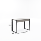 Mesa Home Office - Metalon Preto Moca