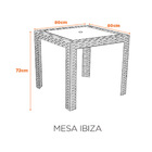Mesa Ibiza - Marrom