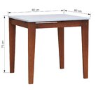 Mesa Ibizza 80x80 Estrutura Madeira Maciça Tampo Mdf Laqueado