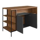 Mesa Ilha Gourmet 131 Cm 2 Portas P1035 Pp Milani Store