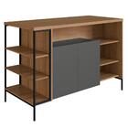 Mesa Ilha Gourmet 131 Cm 2 Portas P1035 Pp Milani Store