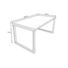 Mesa Industrial Apolo Madeira Maciça Taúri De Marchetaria 2,0