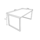 Mesa Industrial Apolo Madeira Maciça Taúri De Marchetaria 2,5